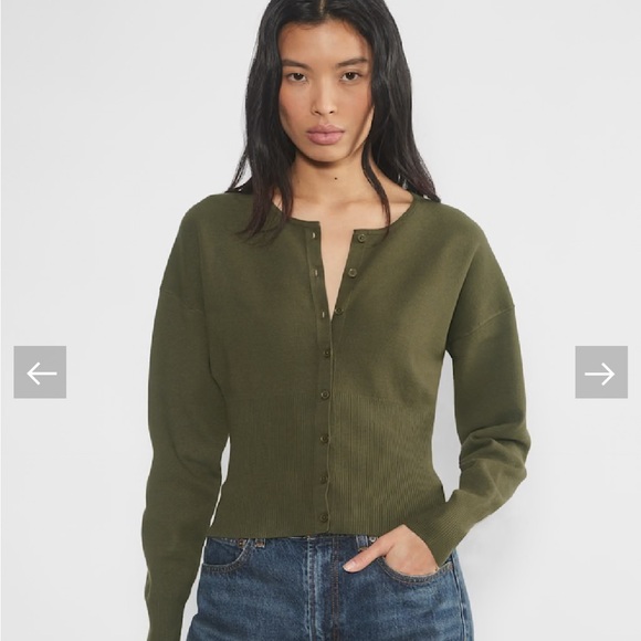 NWOT Aritzia Wilfred Golightly Cardigan | Olive | Size Small - Picture 1 of 16